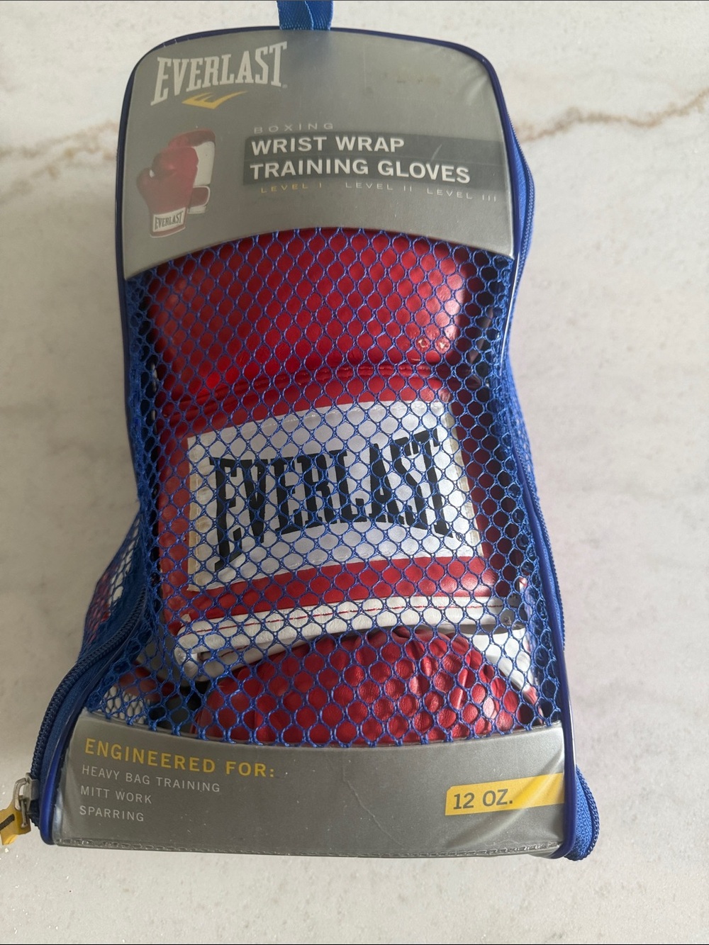 Everlast Red and White Women Wrist Wrap Training Gloves
